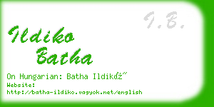 ildiko batha business card